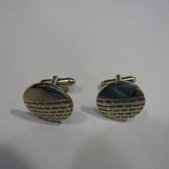 Vintage Anson Gold Tone Cufflinks Cuff Links - Picture 3 of 3